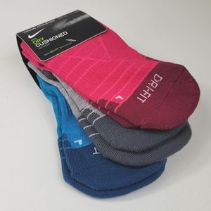 Nike Young Athletes Dry Cushioned No Show Socks 10c-3Y 3-Pair Set